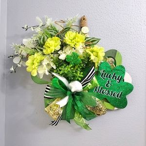 "Lucky & Blessed" St Patrick's Day Door/Wall Hanger